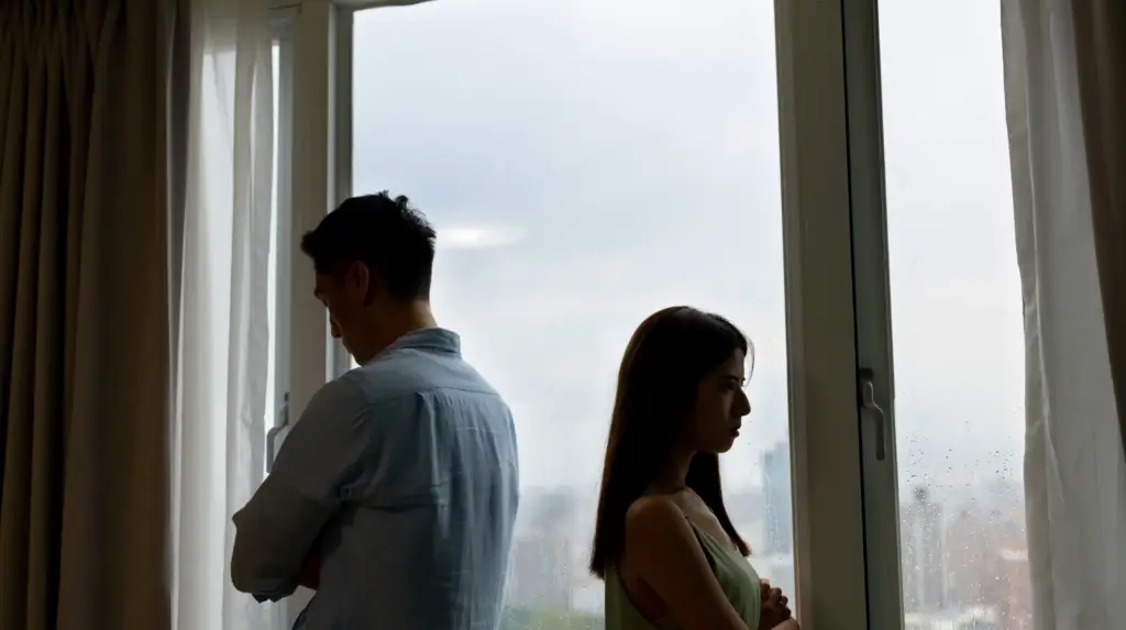 Emotional Flooding in Couples showing nervous system overwhelm during conflict